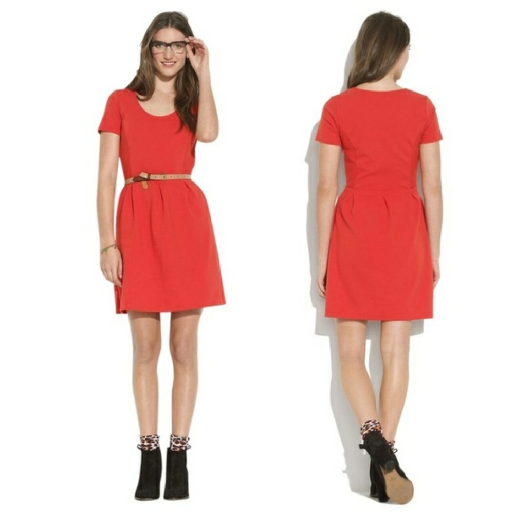 Madewell Bright Red Bistro Dress Size 0